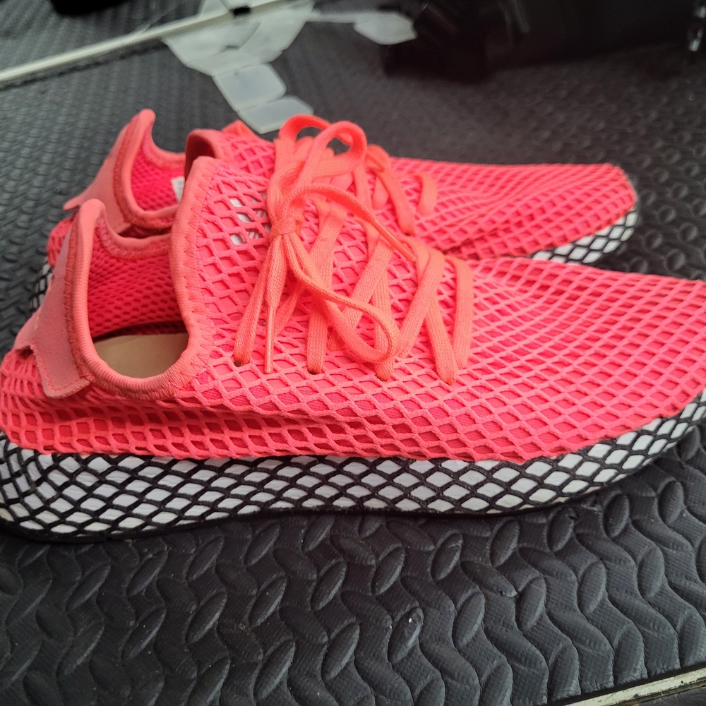 Adidas Women's Neon Pink Mesh Sneakers